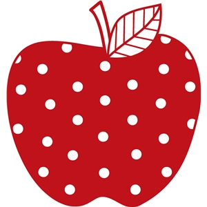 Silhouette Design Store - View Design #10810: polka dot apple