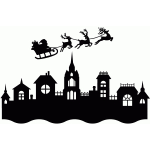christmas village silhouette pictures to pin on pinterest holiday carousel mr christmas