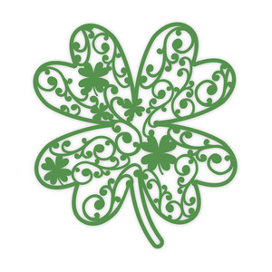 silhouette design store view design 120530 flourish shamrock