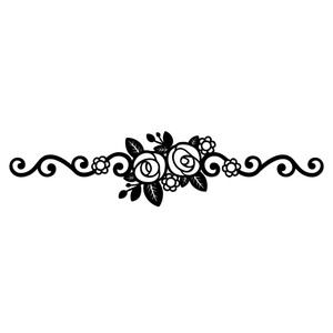 silhouette design store view design 134540 elegant rose border elegant black and white border design
