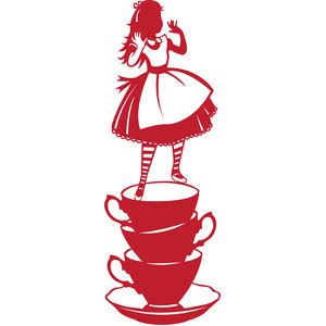 Silhouette Design Store - View Design #185050: alice in wonderland tea cups