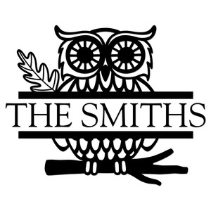 Silhouette Design Store View Design 160570 Split Title Owl