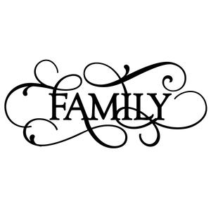 silhouette design store view design 111580 flourish word family family word design