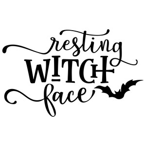 Silhouette Design Store View Design 214990 Resting Witch Face Phrase