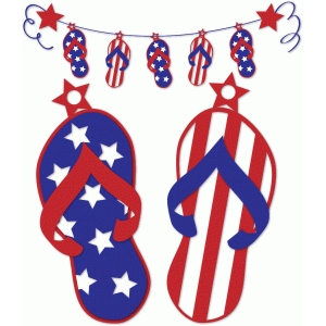 patriotic flip flops