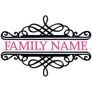 Download Silhouette Design Store View Design 123011 Flourish Monogram Split PSD Mockup Templates