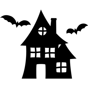 Silhouette Design Store - View Design #32611: halloween haunted house