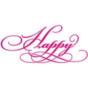 silhouette design store view design 28421 happy word art
