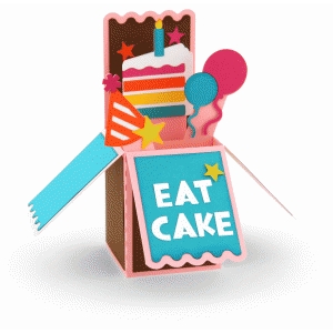 silhouette design store view design 84861 a2 box card happy birthday cake