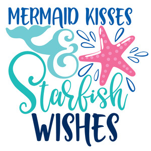 Silhouette Design Store View Design 205871 Mermaid Kisses Starfish Wishes