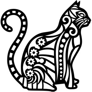 Download Silhouette Design Store View Design 142481 Tribal Cat PSD Mockup Templates