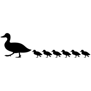 silhouette design store view design 271581 mother duck with ducklings silhouette silhouette design store
