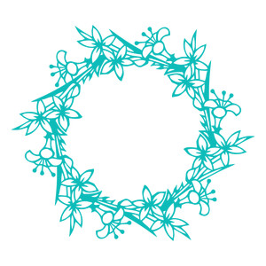 Silhouette Design Store - View Design #120191: floral wreath