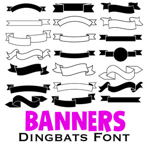 Silhouette Design Store View Design 230632 Banners Dingbats Font