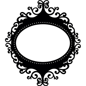 Silhouette Design Store - View Design #4732: artisan ornate oval frame