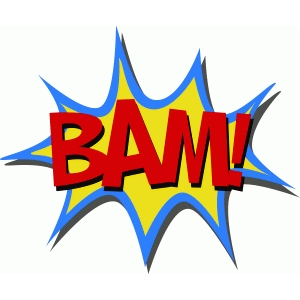 Silhouette Design Store - View Design #72932: comic book bam