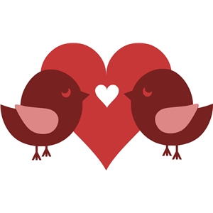 silhouette design store view design 8152 2 love birds with heart