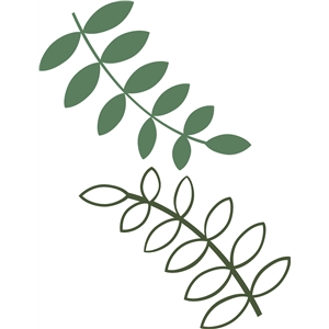 Silhouette Design Store - View Design #16972: leafy branches
