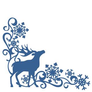 silhouette design store view design 102703 snowflake christmas vacation santa and reindeer