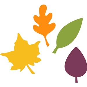 Silhouette Design Store - View Design #13723: leaf silhouettes