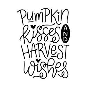 Silhouette Design Store View Design 225633 Pumpkin Kisses And Harvest Wishes