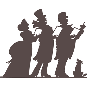 Silhouette Design Store - View Design #15043: carolers silhouette