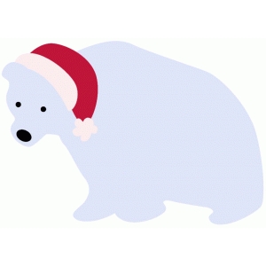 Download Silhouette Design Store View Design 52743 Polar Bear With Santa Hat 3D SVG Files Ideas | SVG, Paper Crafts, SVG File