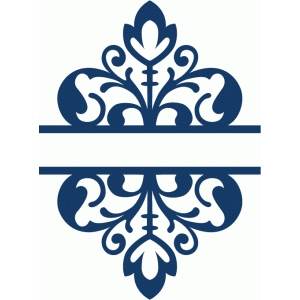 Silhouette Design Store - View Design #66373: split damask flourish