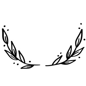 Silhouette Design Store View Design 264783 Leaves Wreath Flourish