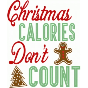 Silhouette Design Store - View Design #101004: christmas calories don’t