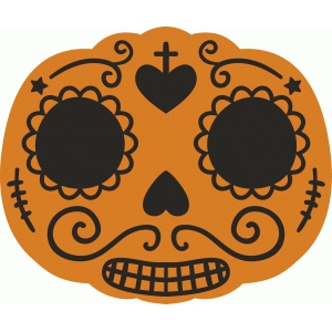Silhouette Design Store - View Design #50254: day of the dead pumpkin