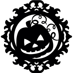Silhouette Design Store - View Design #33074: jack o lantern cameo frame