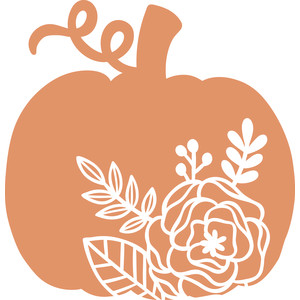 Download Silhouette Design Store View Design 277484 Pumpkin Floral 3D SVG Files Ideas | SVG, Paper Crafts, SVG File