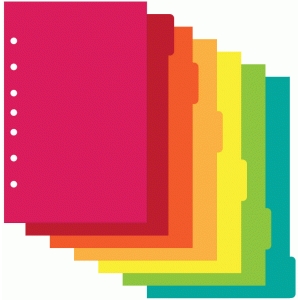 silhouette design store view design 75135 mini binder 6 tab dividers binder divider tabs