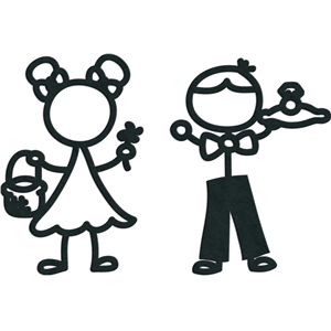 Silhouette Design Store View Design 14755 Stick Figures Flowergirl Ringbearer