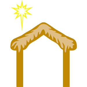 Silhouette Design Store - View Design #14855: nativity stable and star pc