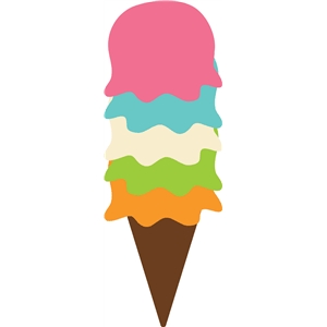 Silhouette Design Store - View Design #7465: ice cream cone
