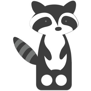raccoon finger puppet