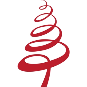 Download Silhouette Design Store View Design 32026 Swirly Ribbon Christmas Tree PSD Mockup Templates