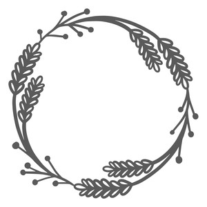 Silhouette Design Store View Design 274636 Wheat Circle Frame