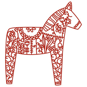 Download Silhouette Design Store View Design 275856 Swedish Dala Horse Papercut PSD Mockup Templates