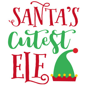 Download Silhouette Design Store View Design 236566 Santa S Cutest Elf PSD Mockup Templates