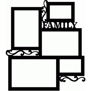 Silhouette Design Store View Design 70666 Family Collage Frame