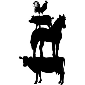 Download Silhouette Design Store View Design 204886 Farm Animal Totem PSD Mockup Templates