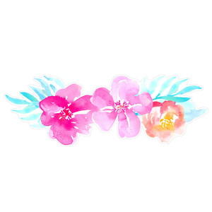 silhouette design store view design 200207 tropical flower border