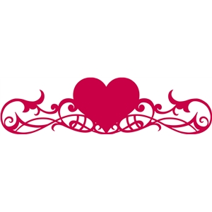 Silhouette Design Store - View Design #24427: 1pc heart flourish
