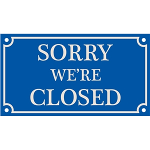 Silhouette Design Store - View Design #31037: sorry we're closed sign