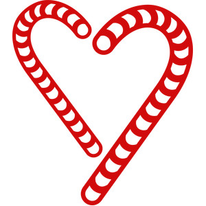 Silhouette Design Store View Design 278087 Candy Cane Heart