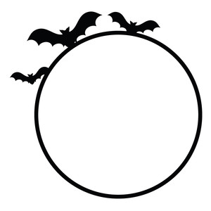 Silhouette Design View 157228 Bat Circle Frame