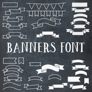 Silhouette Design Store View Design 247738 Banners Dingbat Font